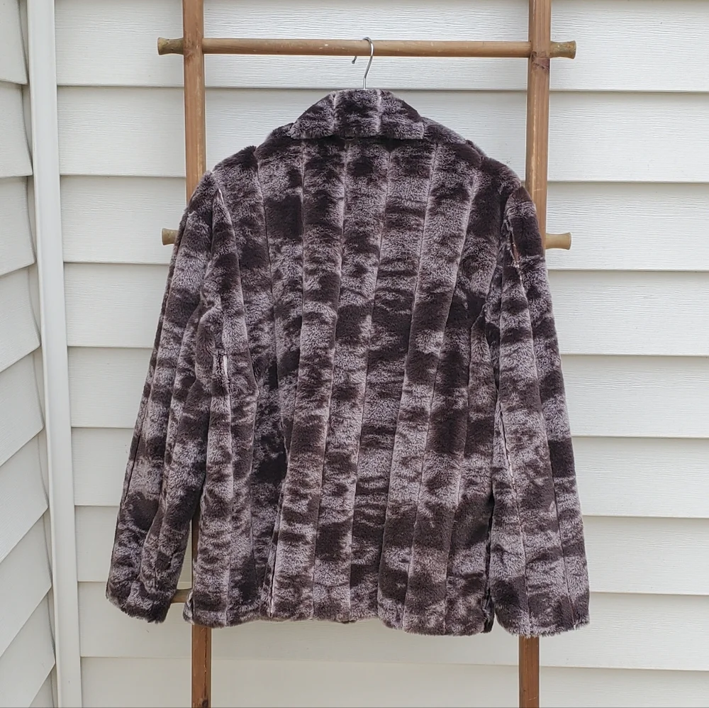 Johnny Was Cropped Faux Fur Jacket Size M